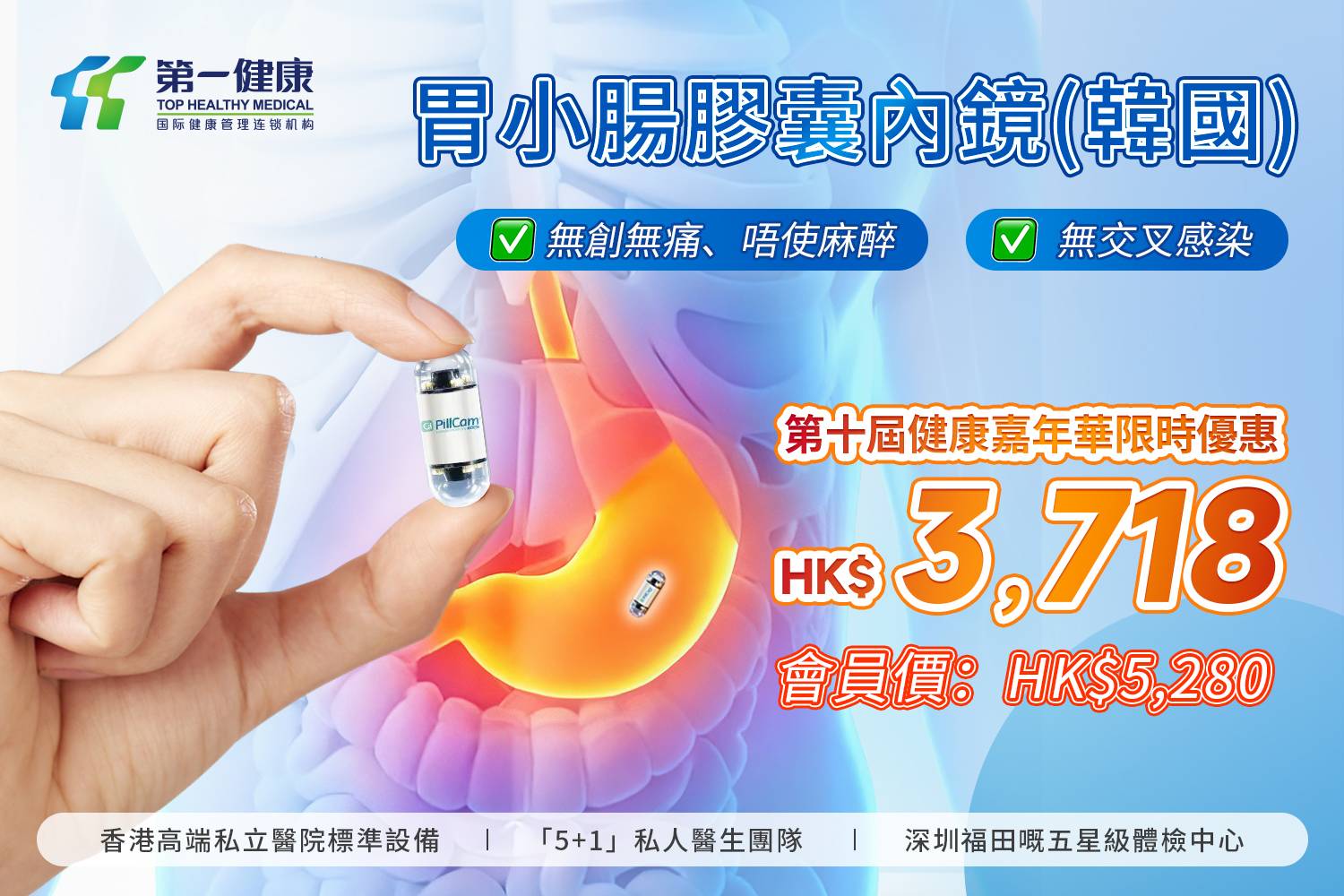 限時優惠🔥胃小腸膠囊內鏡(韓國) ：無痛查胃+小腸